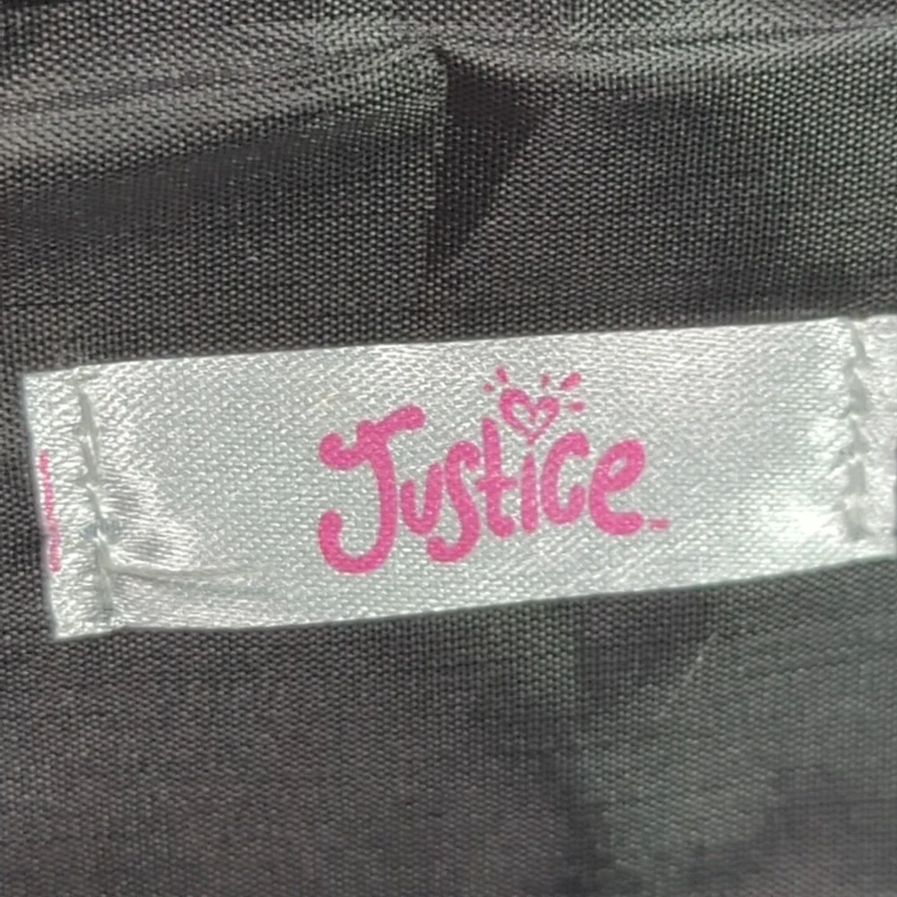 Justice Fanny Pack Black Color Splat Zippered Waist Hip Bag Bum Bag‎